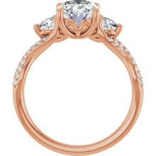 The Iconic 3-Stone Twisted Engagement Ring | Oval | 2 ½ CTW
