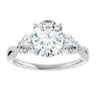 The Iconic 3-Stone Twisted Engagement Ring | Oval | 2 ½ CTW