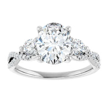 The Iconic 3-Stone Twisted Engagement Ring | Oval | 2 ½ CTW
