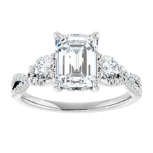 The Iconic 3-Stone Twisted Engagement Ring | Emerald | 2 ½ CTW