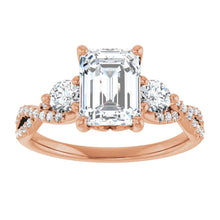 The Iconic 3-Stone Twisted Engagement Ring | Emerald | 2 ½ CTW