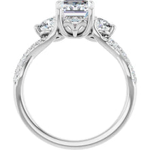 The Iconic 3-Stone Twisted Engagement Ring | Emerald | 2 ½ CTW