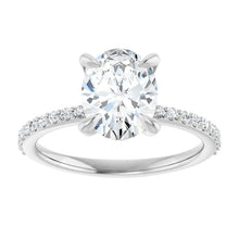 The Timeless Pavé Engagement Ring | Oval | 2 ¼ CTW