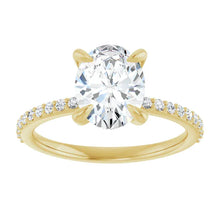 The Timeless Pavé Engagement Ring | Oval | 2 ¼ CTW