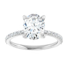 The Timeless Pavé Engagement Ring | Oval | 2 ¼ CTW