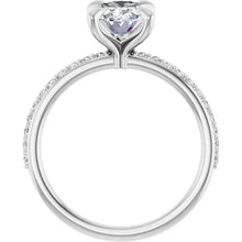 The Timeless Pavé Engagement Ring | Oval | 2 ¼ CTW