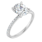 The Timeless Pavé Engagement Ring | Oval | 2 ¼ CTW