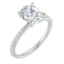 The Timeless Pavé Engagement Ring | Oval | 2 ¼ CTW