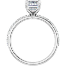 The Timeless Pavé Engagement Ring | Emerald | 2 ¼ CTW