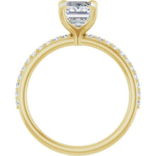 The Timeless Pavé Engagement Ring | Emerald | 2 ¼ CTW