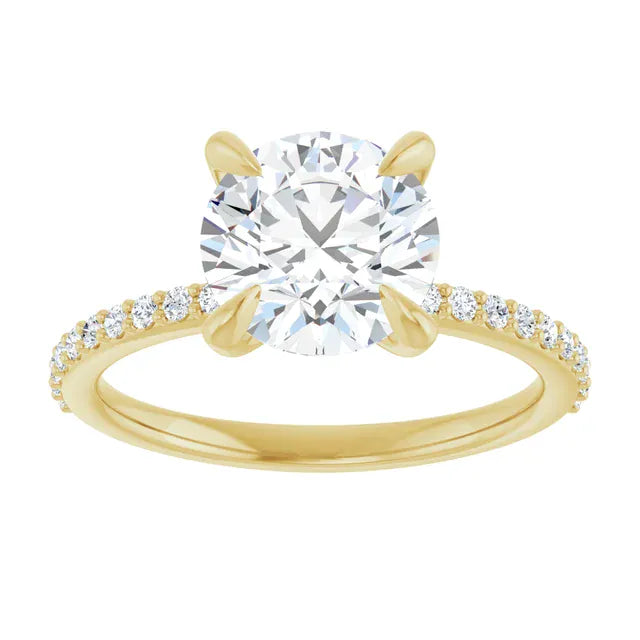 The Timeless Pavé Engagement Ring | Round | 2 ¼ CTW