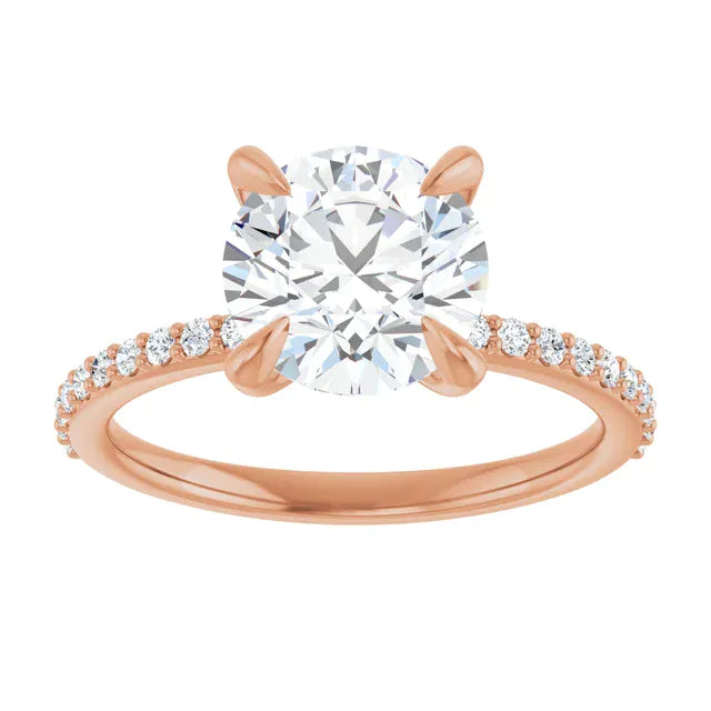 The Timeless Pavé Engagement Ring | Round | 2 ¼ CTW