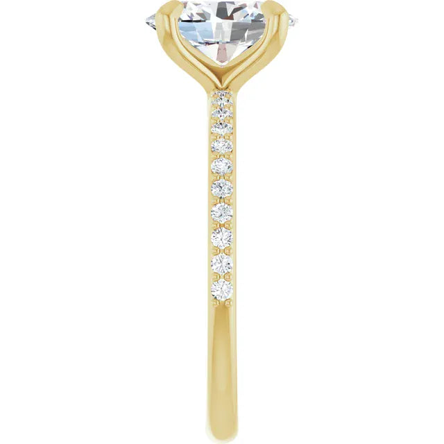 The Timeless Pavé Engagement Ring | Oval | 2 ¼ CTW