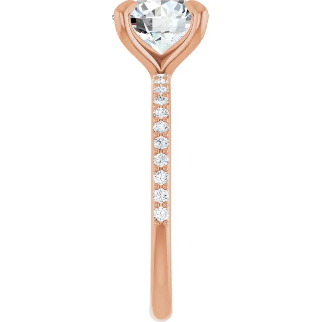 The Timeless Pavé Engagement Ring | Round | 2 ¼ CTW