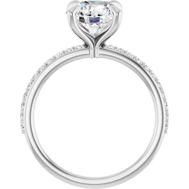 The Timeless Pavé Engagement Ring | Round | 2 ¼ CTW