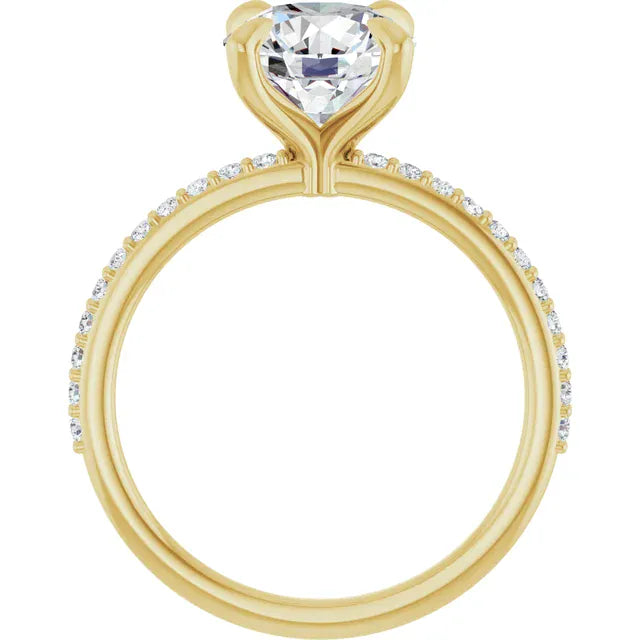 The Timeless Pavé Engagement Ring | Round | 2 ¼ CTW