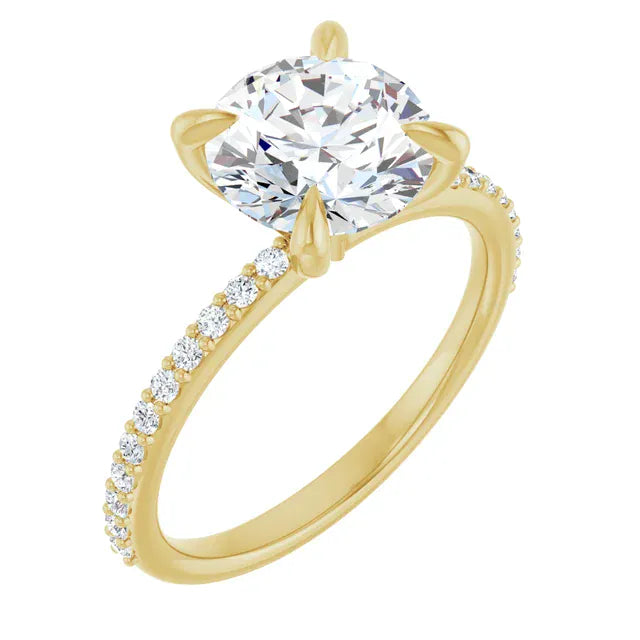 The Timeless Pavé Engagement Ring | Round | 2 ¼ CTW