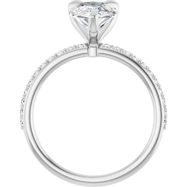 The Timeless Pavé Engagement Ring | Pear | 2 ¼ CTW