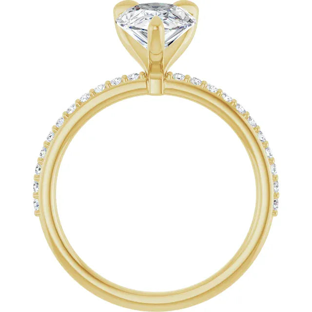 The Timeless Pavé Engagement Ring | Pear | 2 ¼ CTW
