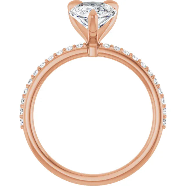 The Timeless Pavé Engagement Ring | Pear | 2 ¼ CTW