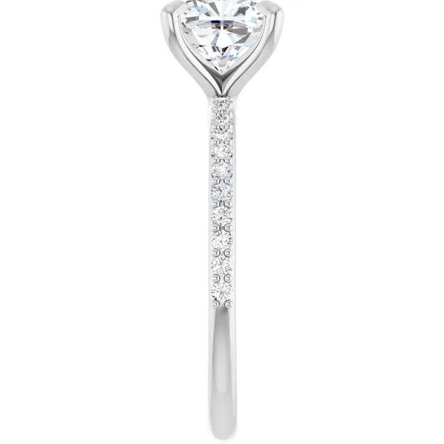 The Timeless Pavé Engagement Ring | Cushion | 2 ¼ CTW