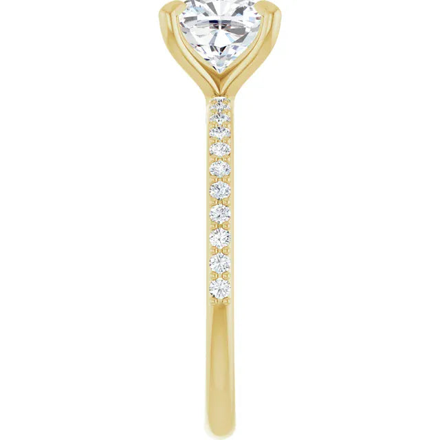 The Timeless Pavé Engagement Ring | Cushion | 2 ¼ CTW