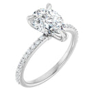 The Timeless Pavé Engagement Ring | Pear | 2 ¼ CTW