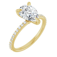 The Timeless Pavé Engagement Ring | Pear | 2 ¼ CTW