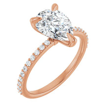 The Timeless Pavé Engagement Ring | Pear | 2 ¼ CTW