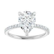 The Timeless Pavé Engagement Ring | Pear | 2 ¼ CTW