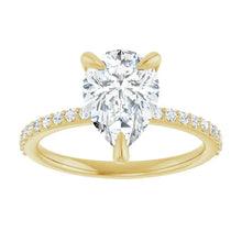 The Timeless Pavé Engagement Ring | Pear | 2 ¼ CTW