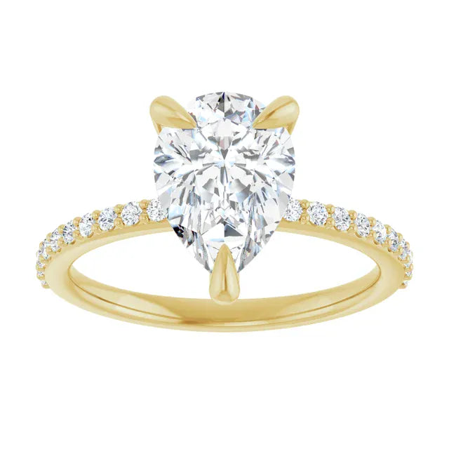 The Timeless Pavé Engagement Ring | Pear | 2 ¼ CTW
