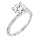 The Timeless Pavé Engagement Ring | Cushion | 2 ¼ CTW