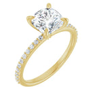 The Timeless Pavé Engagement Ring | Cushion | 2 ¼ CTW