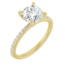 The Timeless Pavé Engagement Ring | Cushion | 2 ¼ CTW
