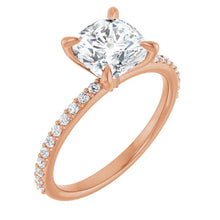 The Timeless Pavé Engagement Ring | Cushion | 2 ¼ CTW