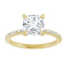 The Timeless Pavé Engagement Ring | Cushion | 2 ¼ CTW