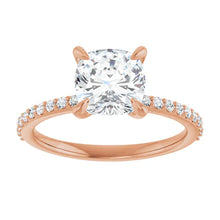 The Timeless Pavé Engagement Ring | Cushion | 2 ¼ CTW