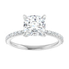 The Timeless Pavé Engagement Ring | Cushion | 2 ¼ CTW