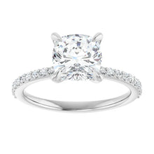 The Timeless Pavé Engagement Ring | Cushion | 2 ¼ CTW