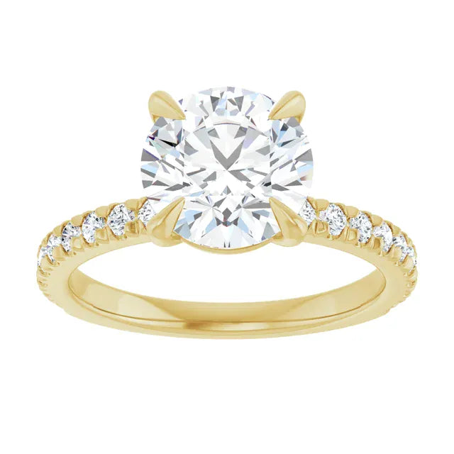 The Classic Pavé Engagement Ring | Round | 2 ⅜ CTW