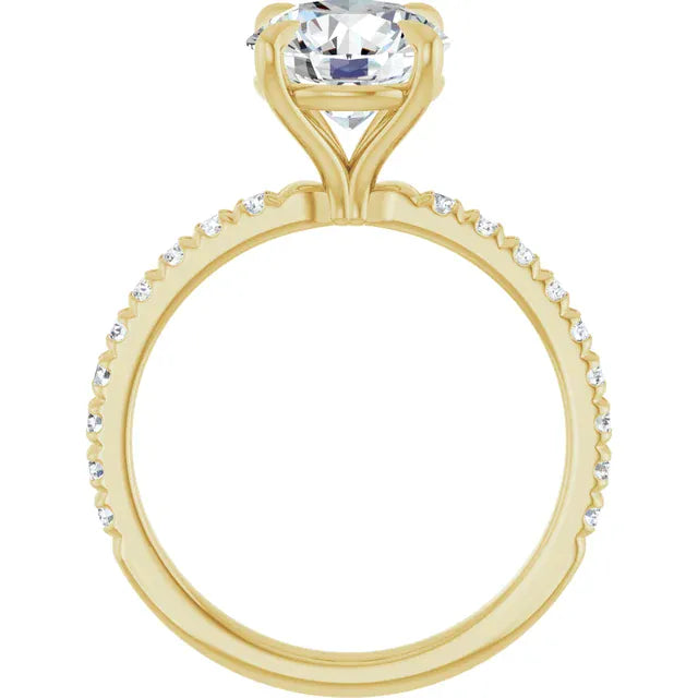 The Classic Pavé Engagement Ring | Round | 2 ⅜ CTW