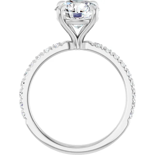 The Classic Pavé Engagement Ring | Round | 2 ⅜ CTW
