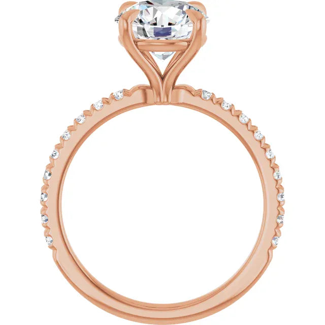 The Classic Pavé Engagement Ring | Round | 2 ⅜ CTW
