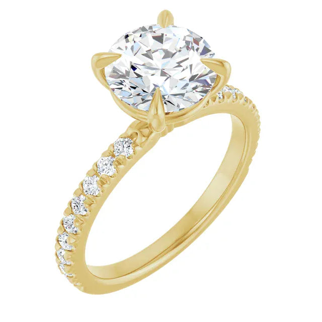 The Classic Pavé Engagement Ring | Round | 2 ⅜ CTW