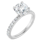 The Classic Pavé Engagement Ring | Cushion | 2 ⅜ CTW