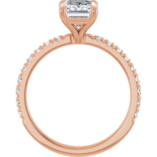 The Classic Pavé Engagement Ring | Emerald | 2 ⅜ CTW