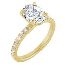 The Classic Pavé Engagement Ring | Oval | 2 ⅜ CTW