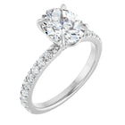 The Classic Pavé Engagement Ring | Oval | 2 ⅜ CTW