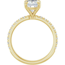 The Classic Pavé Engagement Ring | Cushion | 2 ⅜ CTW